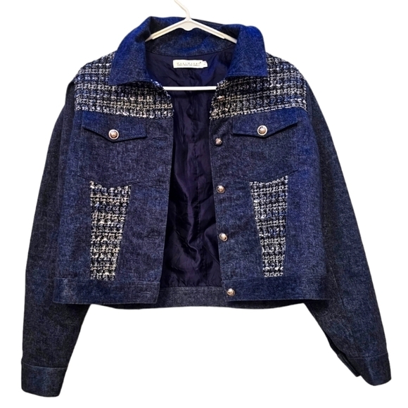 Macy McCoy Denim Tweed Jacket - Picture 2 of 12